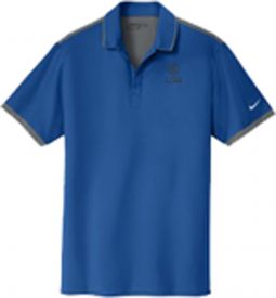 Nike Dri-FIT Stretch Polo, Blue/Dark Grey